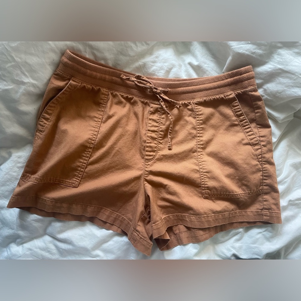 Gap drawstring cotton shorts in lovely rust orange-brown ☺️
